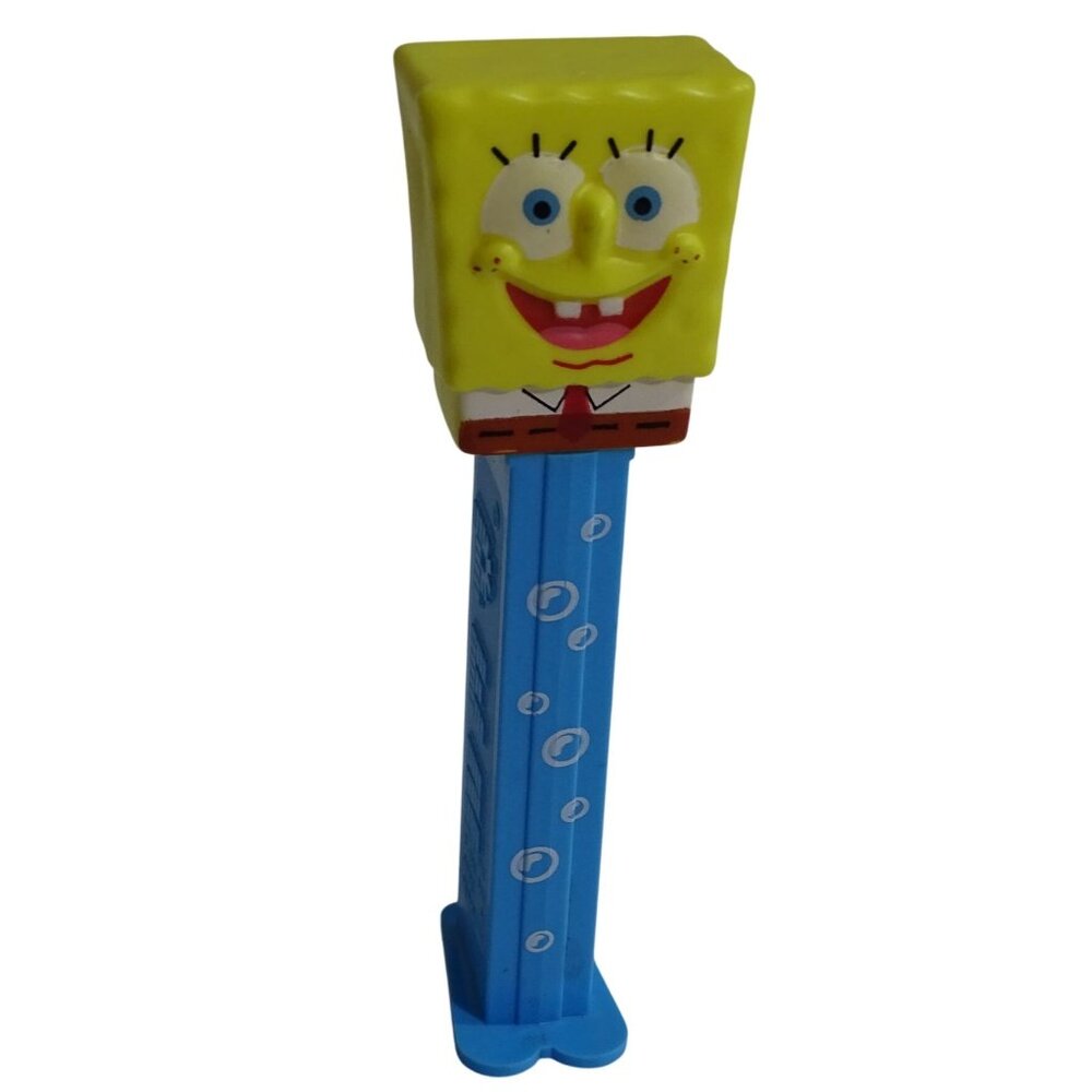 SpongeBob SquarePants Pez Candy Dispenser Collectible Blue Yellow 2014 EMPTY